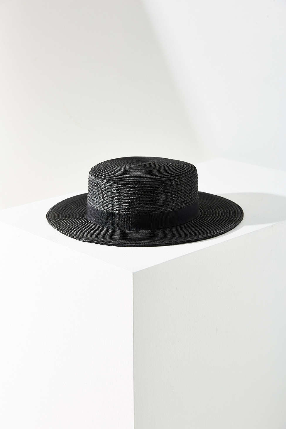 Urban Outfitters Madeline Straw Boater Hat in Black | Lyst