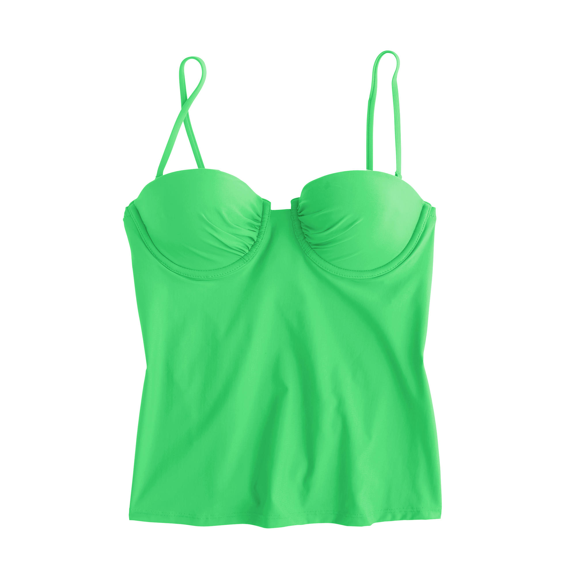 J.crew Dcup Underwire Tankini Top in Green (neon seamist) Lyst