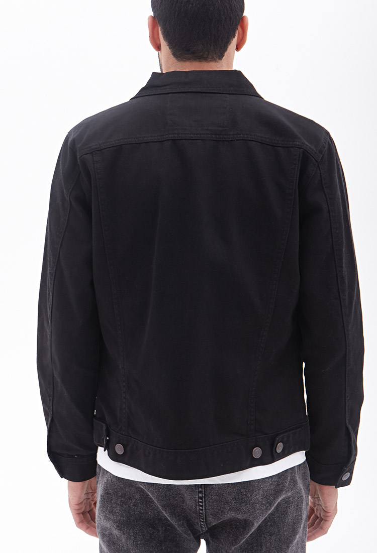 black jean jacket mens forever 21 