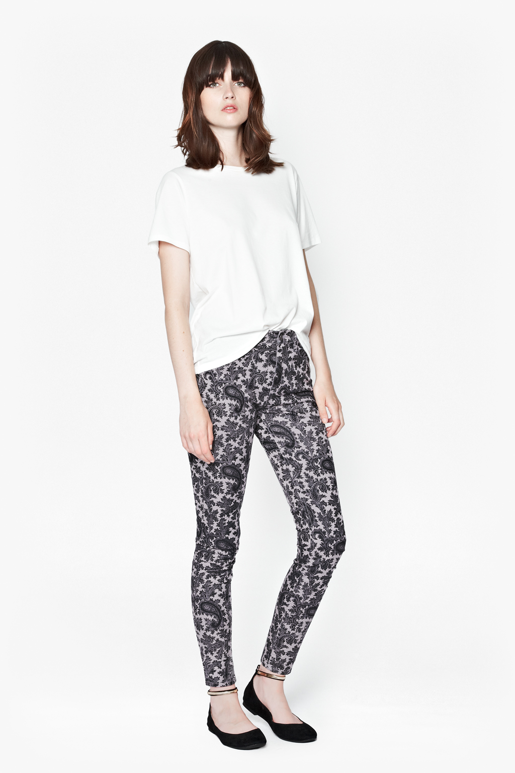 Lyst French connection Paisley Party Printed Jeans in Gray