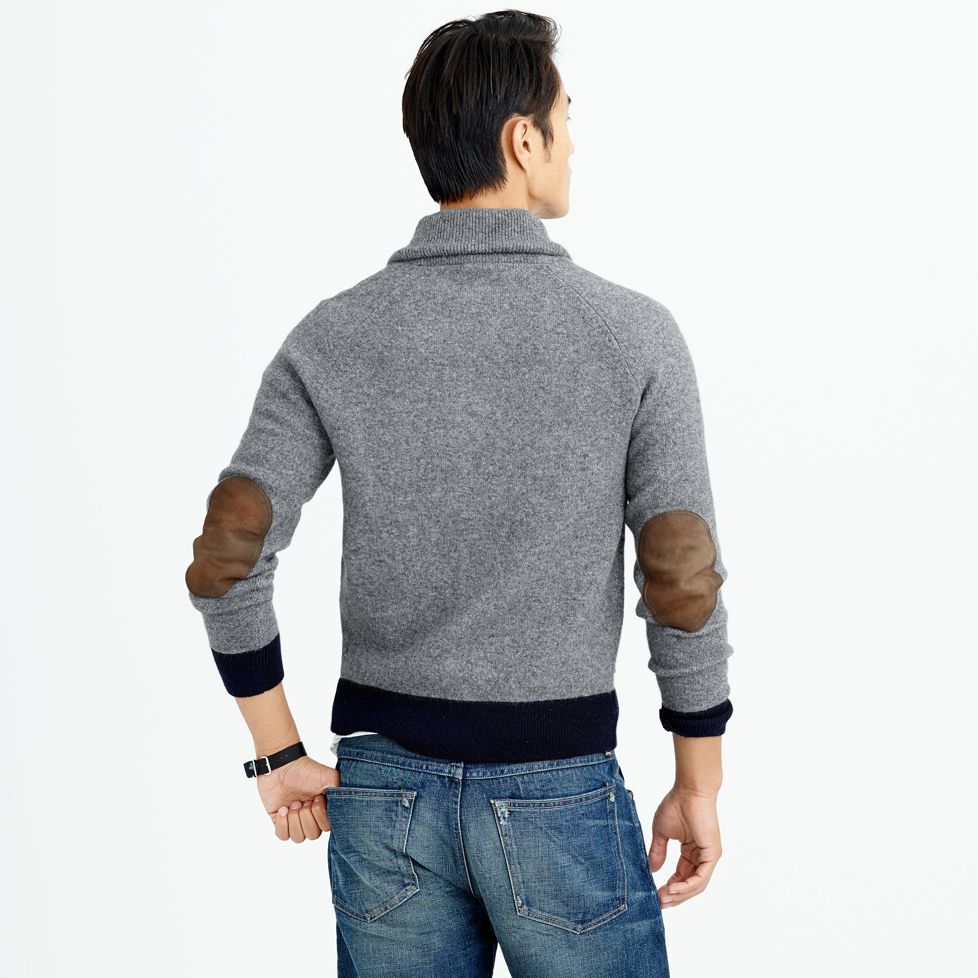 J.Crew Wallace & Barnes Boiled Wool Sweater-Jacket in Gray for Men | Lyst