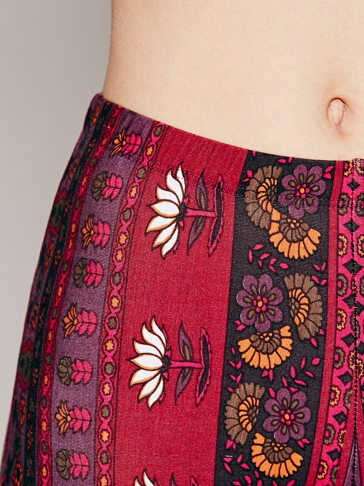 Free People Border Print Bell Bottoms In Red Lyst