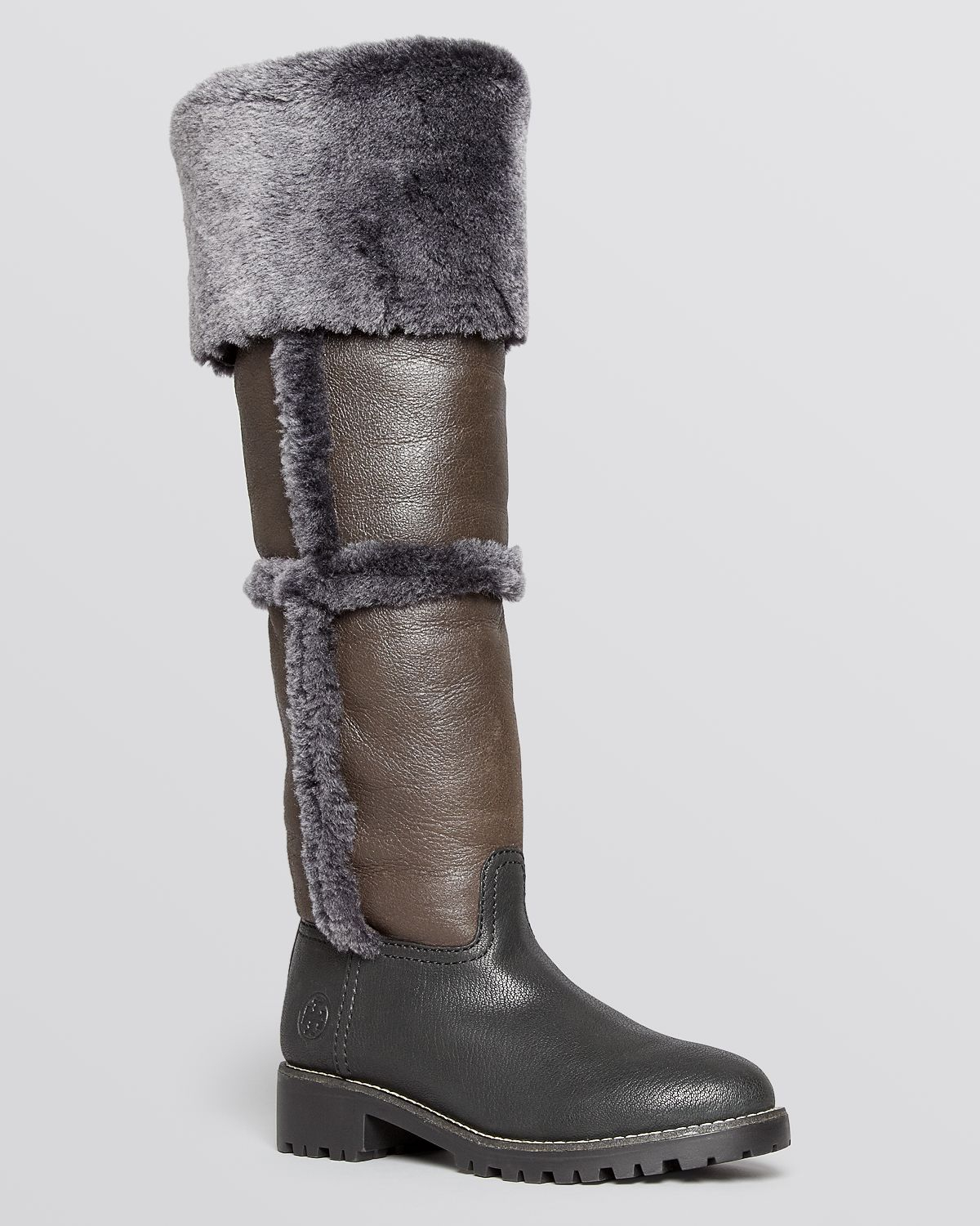 knee high shearling boots