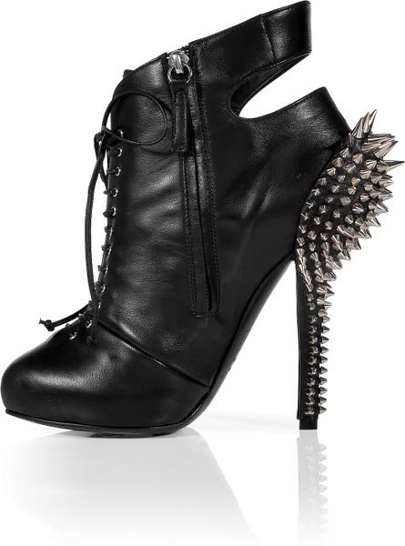 Giuseppe Zanotti Black Studded Ankle Boots - Black in Black | Lyst