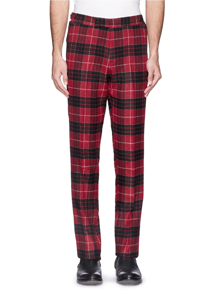 Lyst - Ovadia and sons Tartan Plaid Flannel Pants in Red for Men