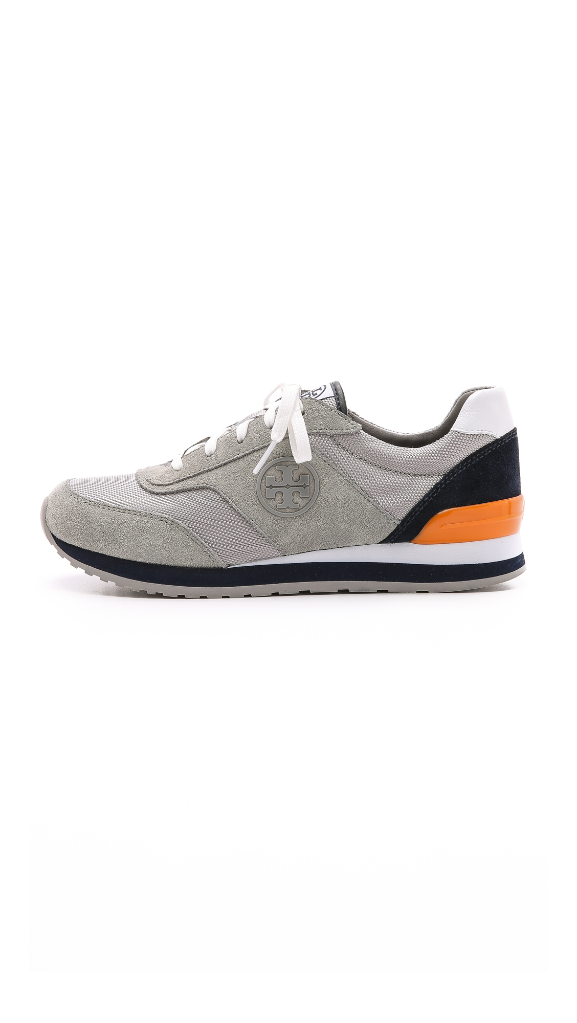Tory Burch Sawtooth Logo Trainer Sneaker in Gray | Lyst
