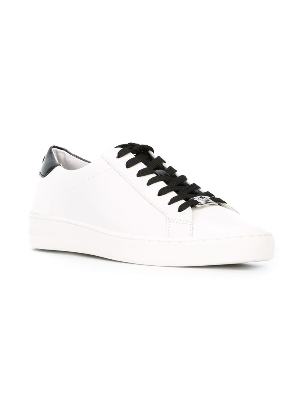 MICHAEL Michael Kors Leather Sneaker Irving Lace Up in White for 