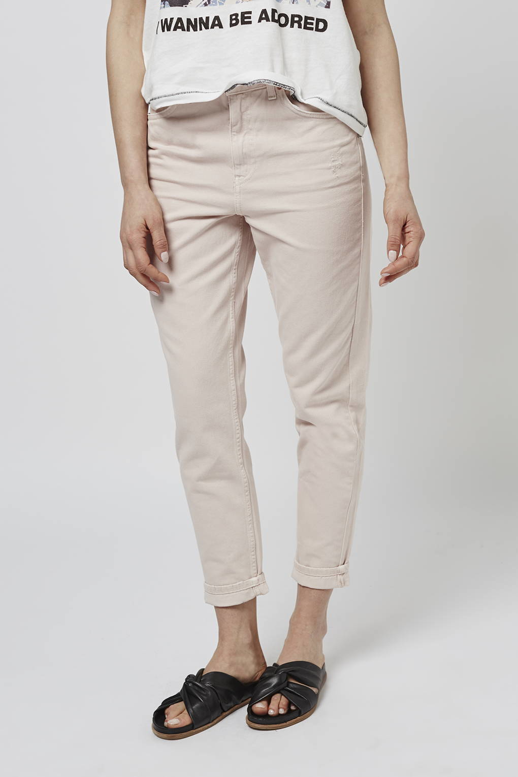 topshop pink mom jeans