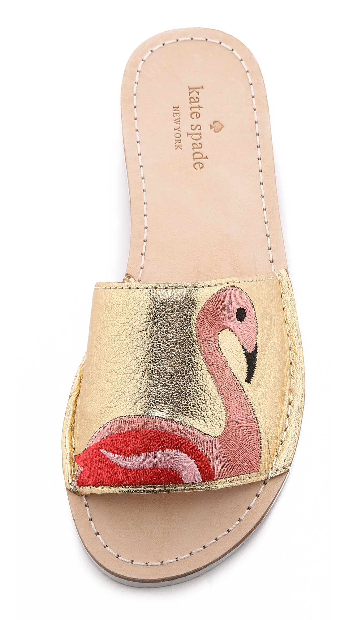 Kate Spade Iggy Flamingo Sandals - Gold Metallic in Pink | Lyst