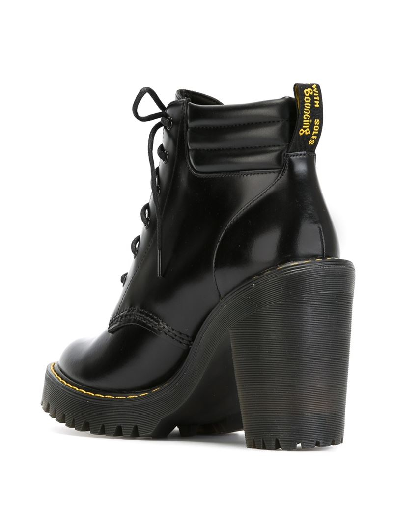 chunky heel boots with laces