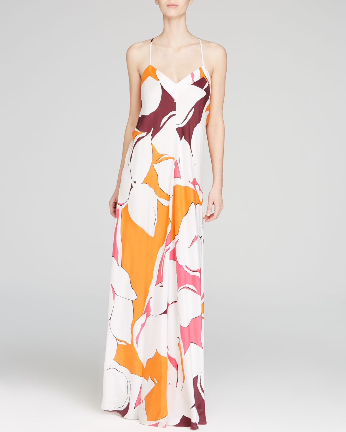 dvf silk maxi dress