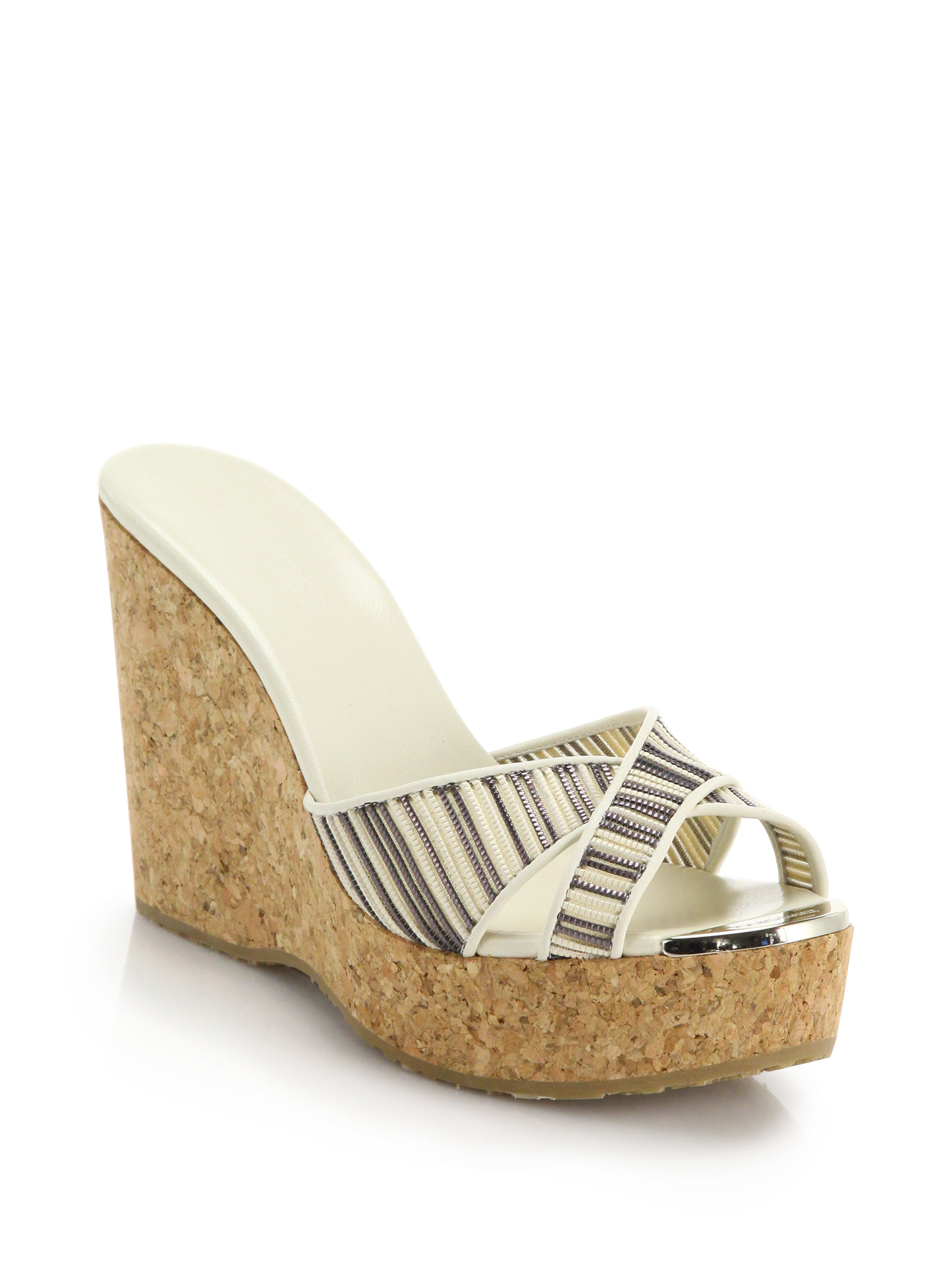 cork wedge mules
