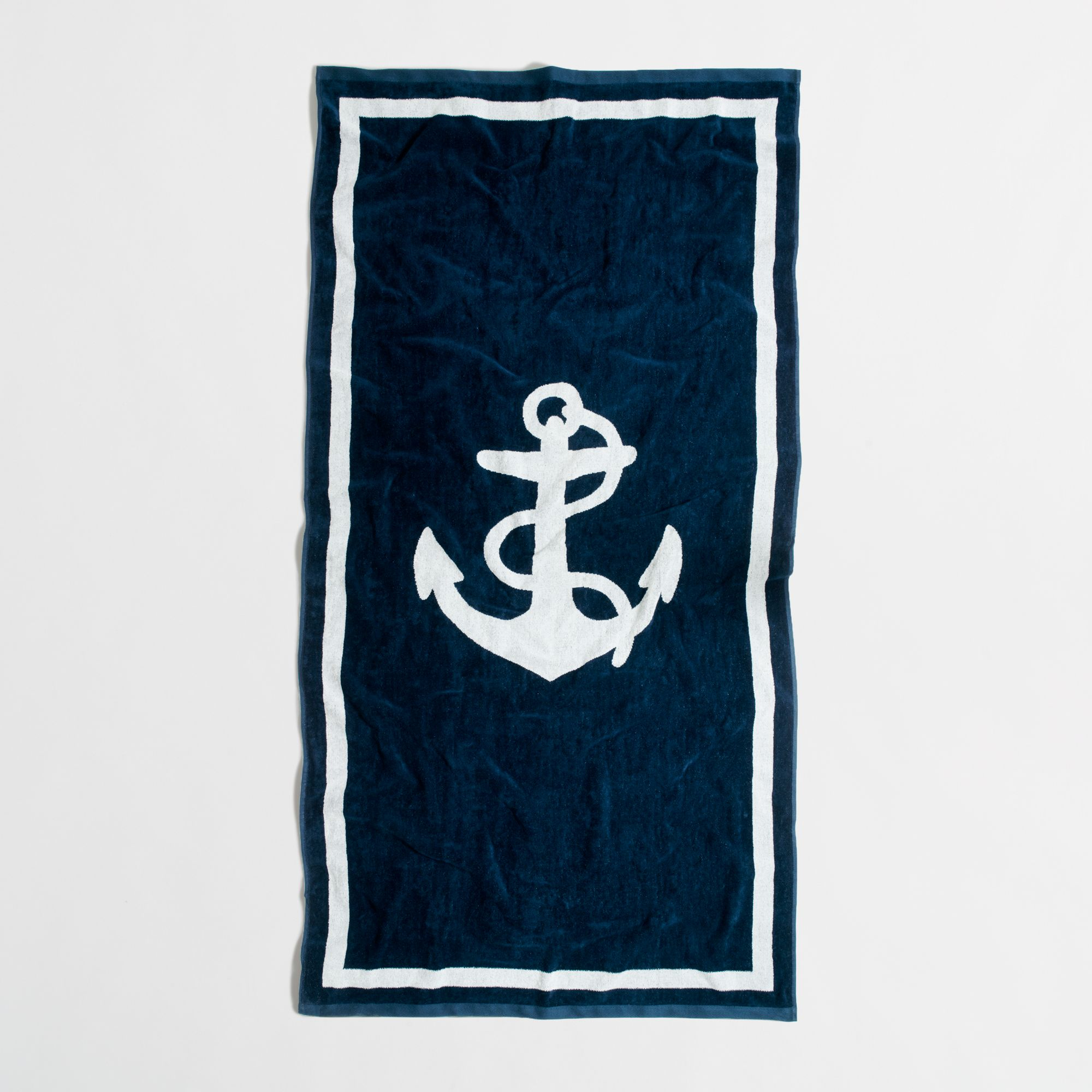 J.Crew Factory Large Beach Towel in Anchor in Blue for Men Lyst
