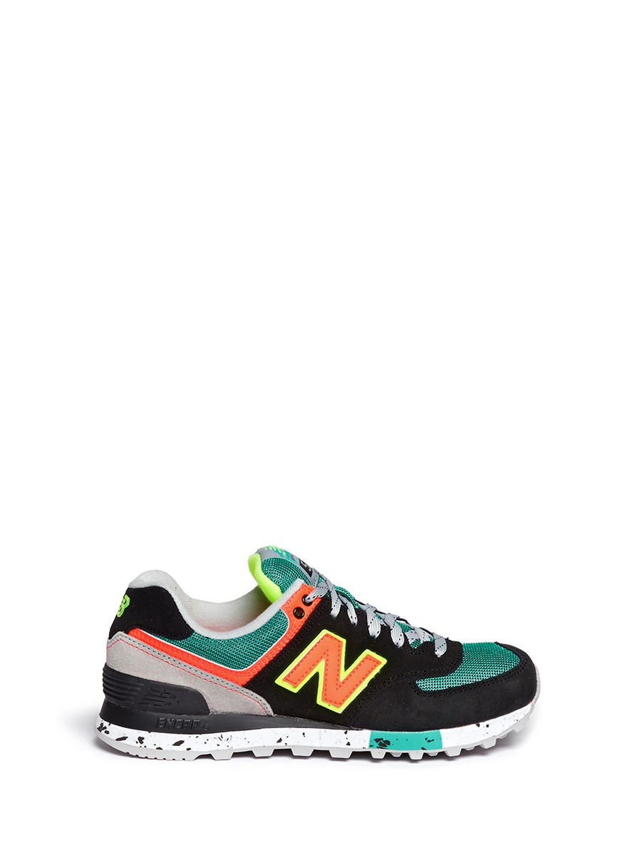 multi coloured new balance trainers