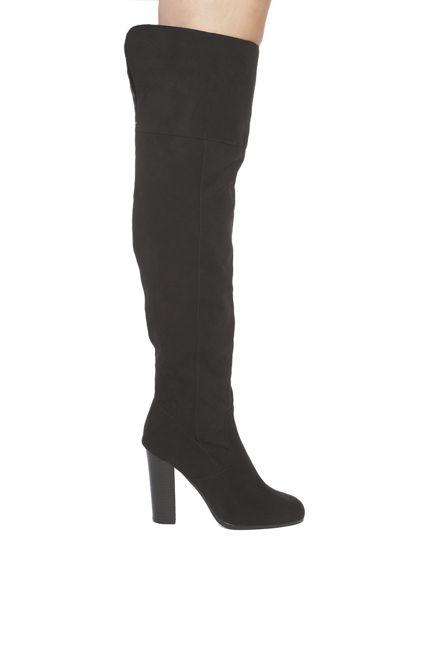 the knee heeled boots the knee heeled boots black suede in black lyst the knee heeled boots the knee heeled boots black suede in black lyst