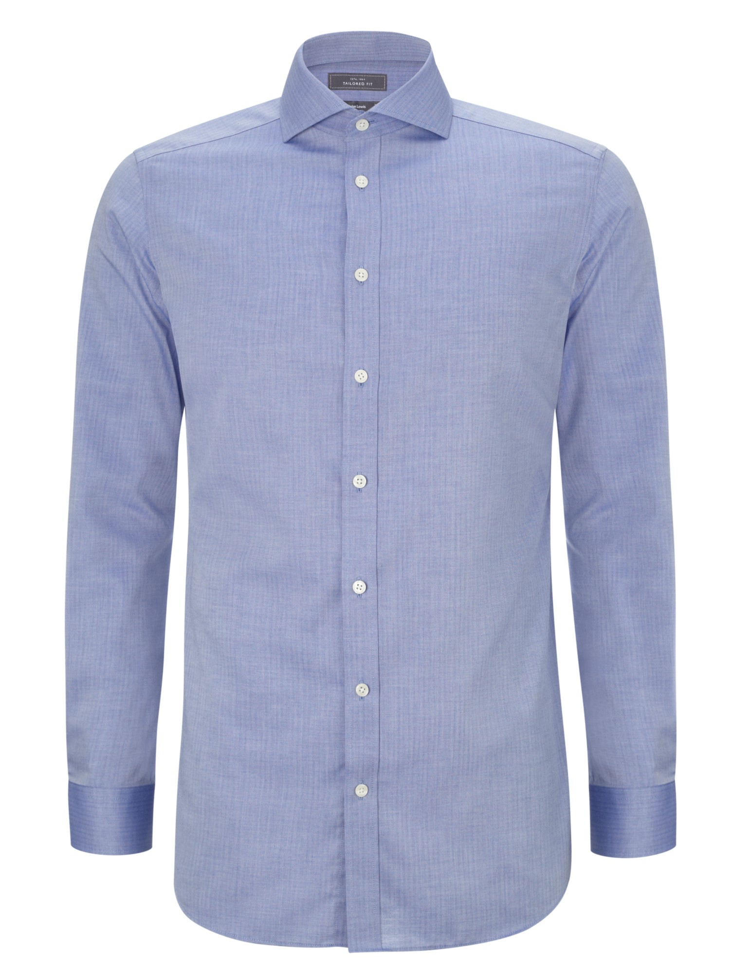 John Lewis Tailored Fit Dobby Noniron Shirt in Blue for Men | Lyst