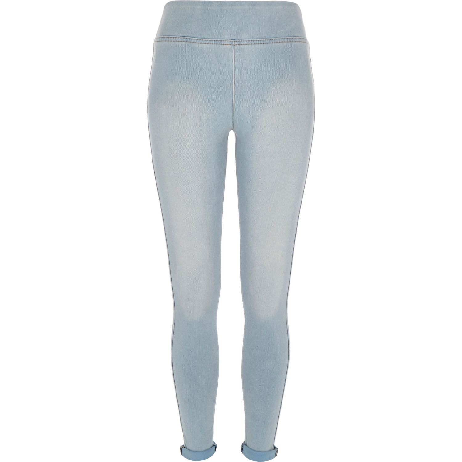 high waisted denim leggings