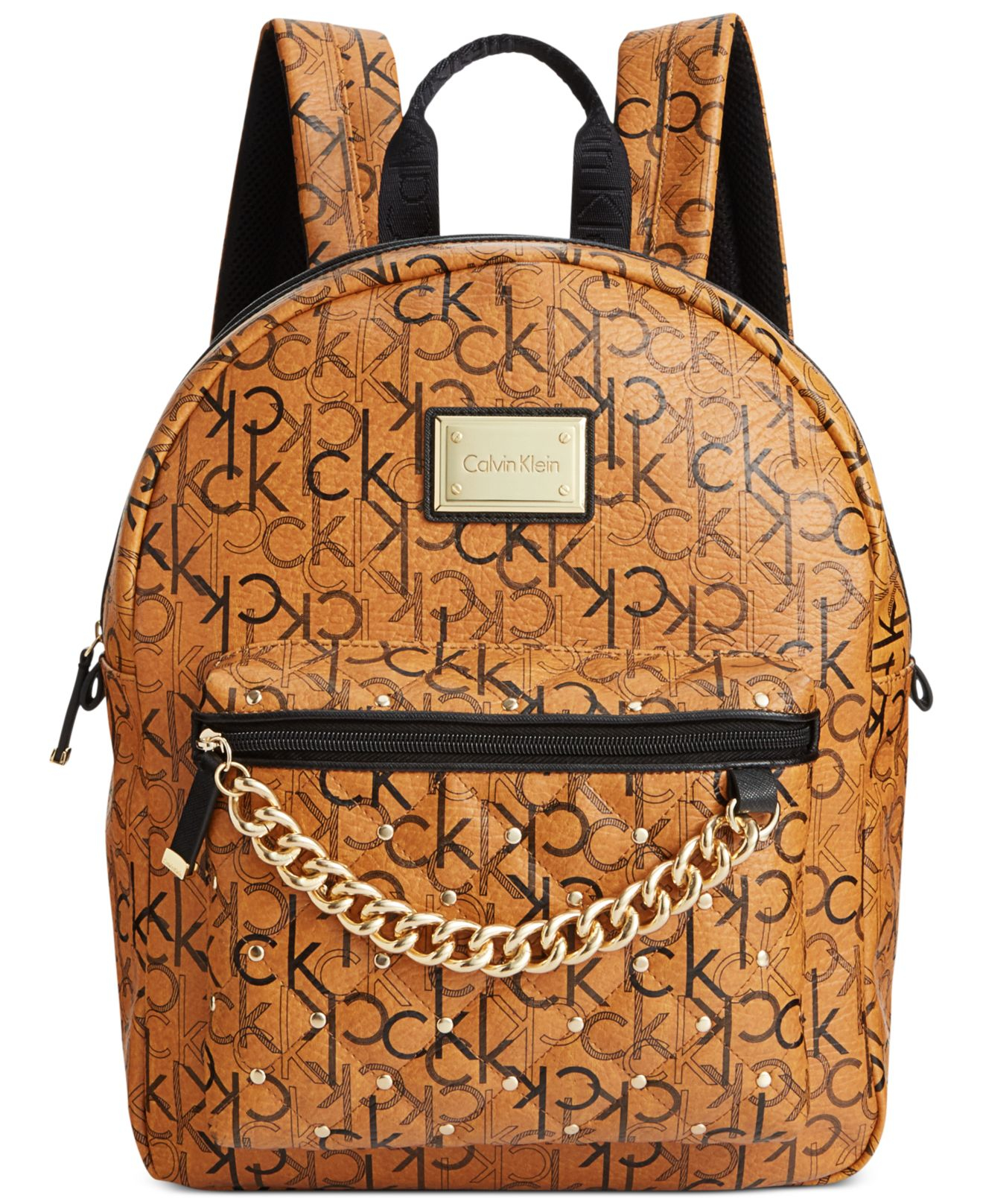 Calvin Klein Monogram Backpack in Orange Lyst