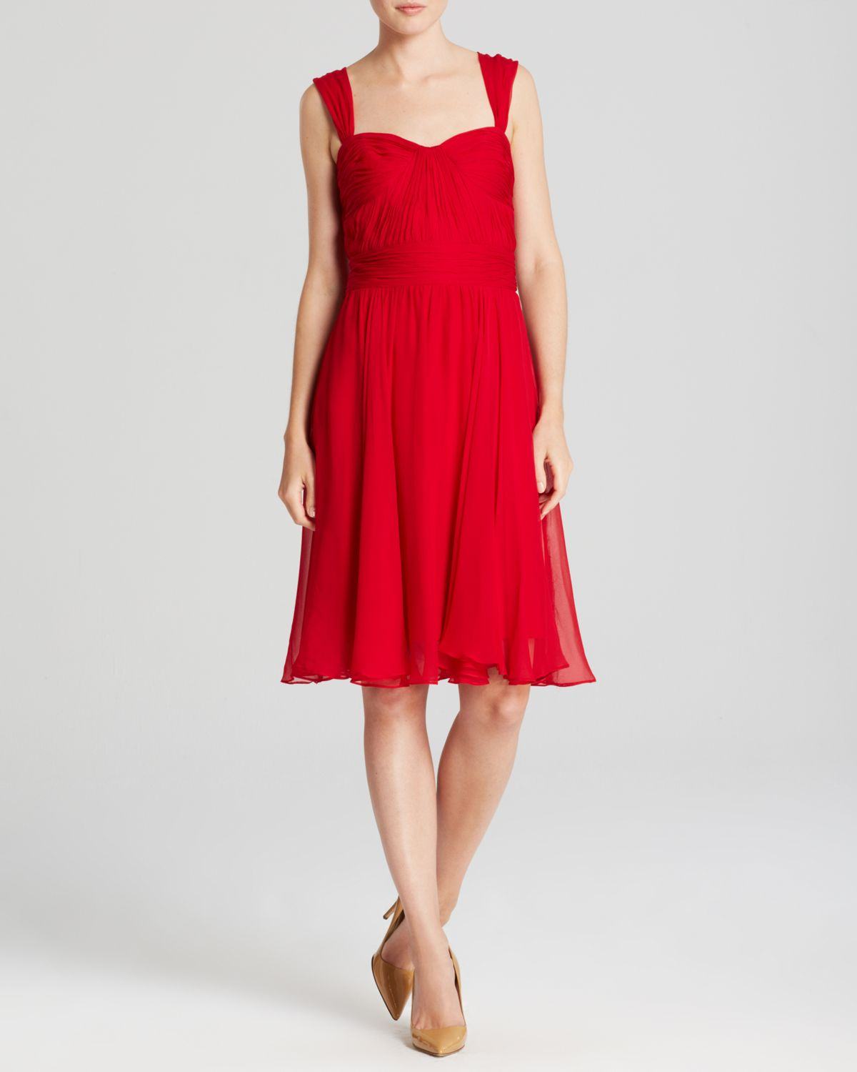 Lyst Vera Wang Sleeveless Chiffon Dress Bloomingdale S Lyst Vera Wang Sleeveless Chiffon Dress Bloomingdale S