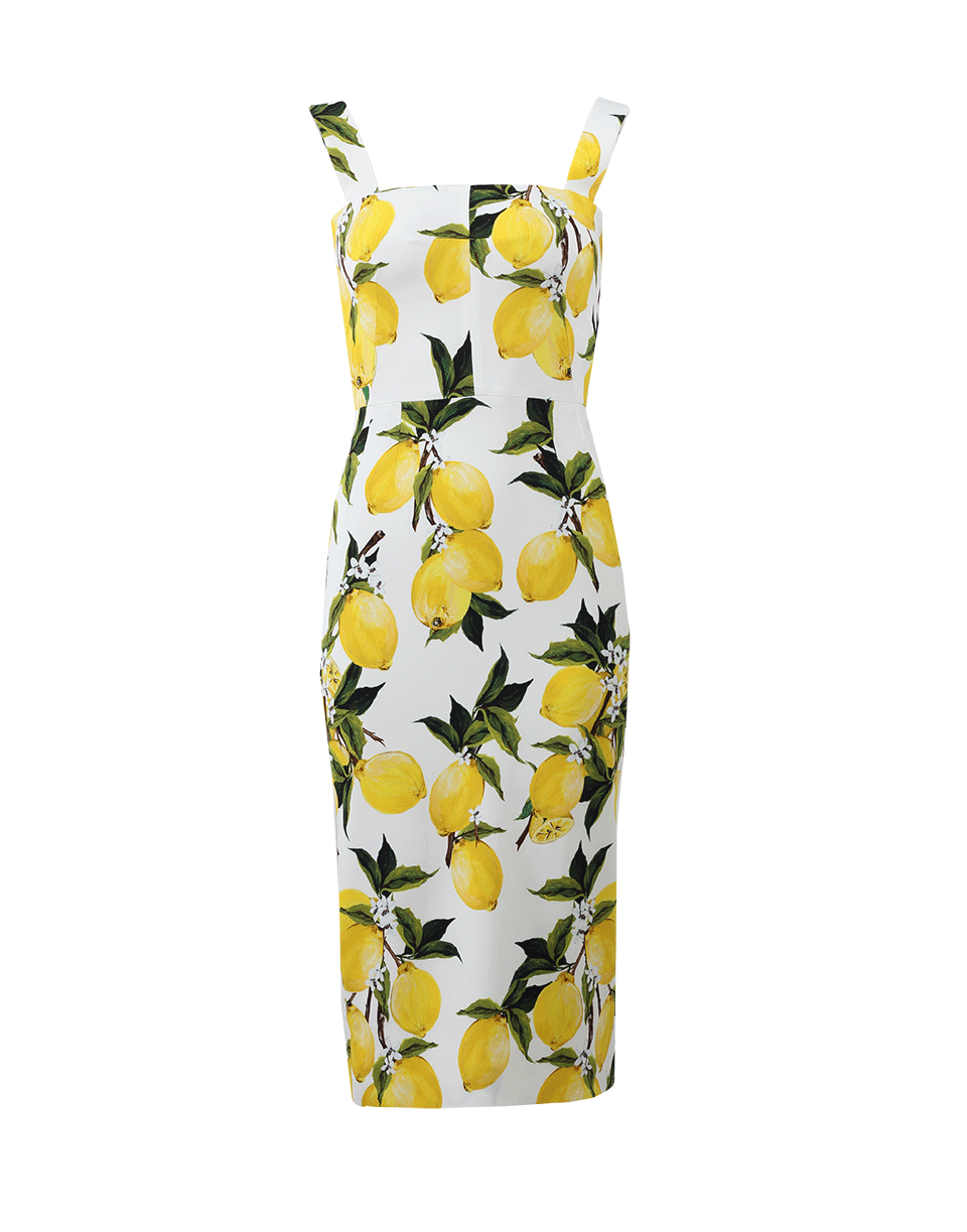 Dolce & Gabbana Lemon Print Dress in Yellow | Lyst Australia