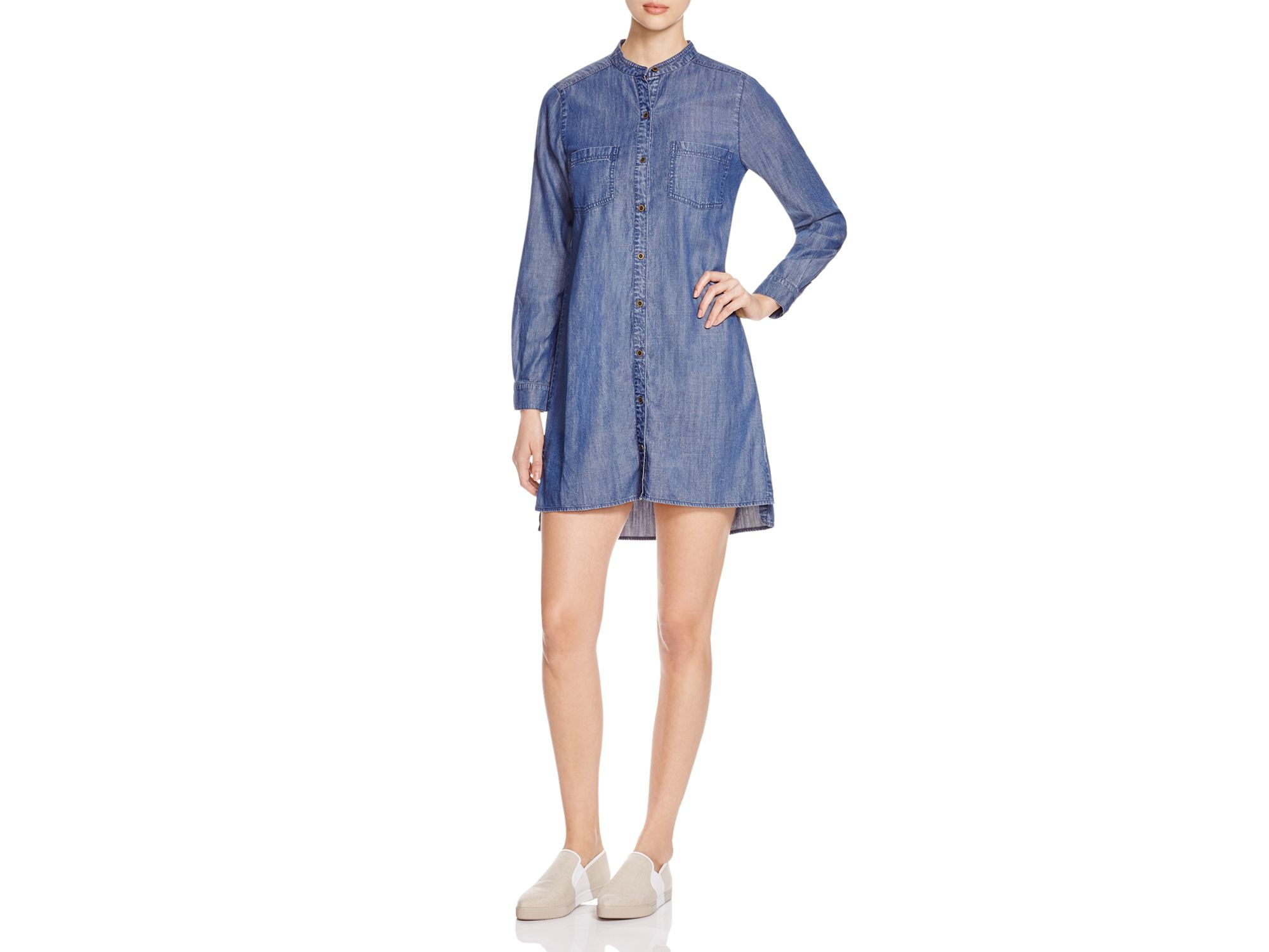 denim chambray shirt dress