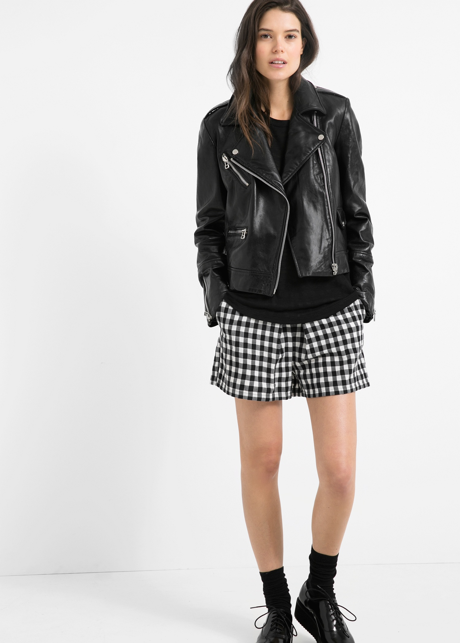 mango black leather jacket