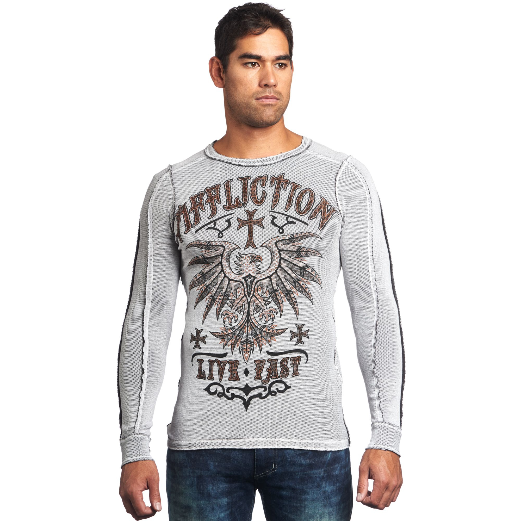 Affliction Kratos Reversible Tshirt in Gray for Men (White/Black) | Lyst