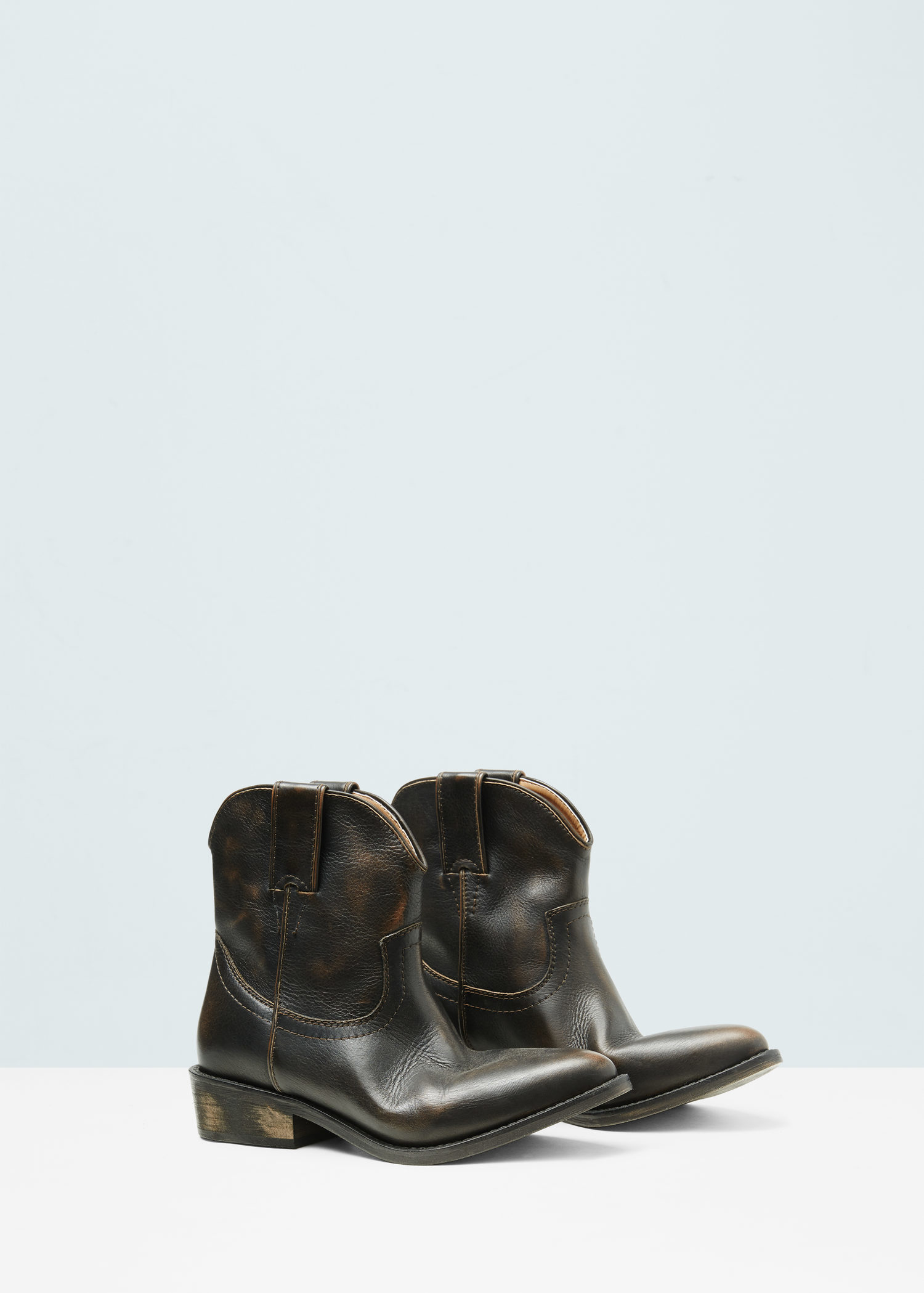 mango cowboy ankle boots