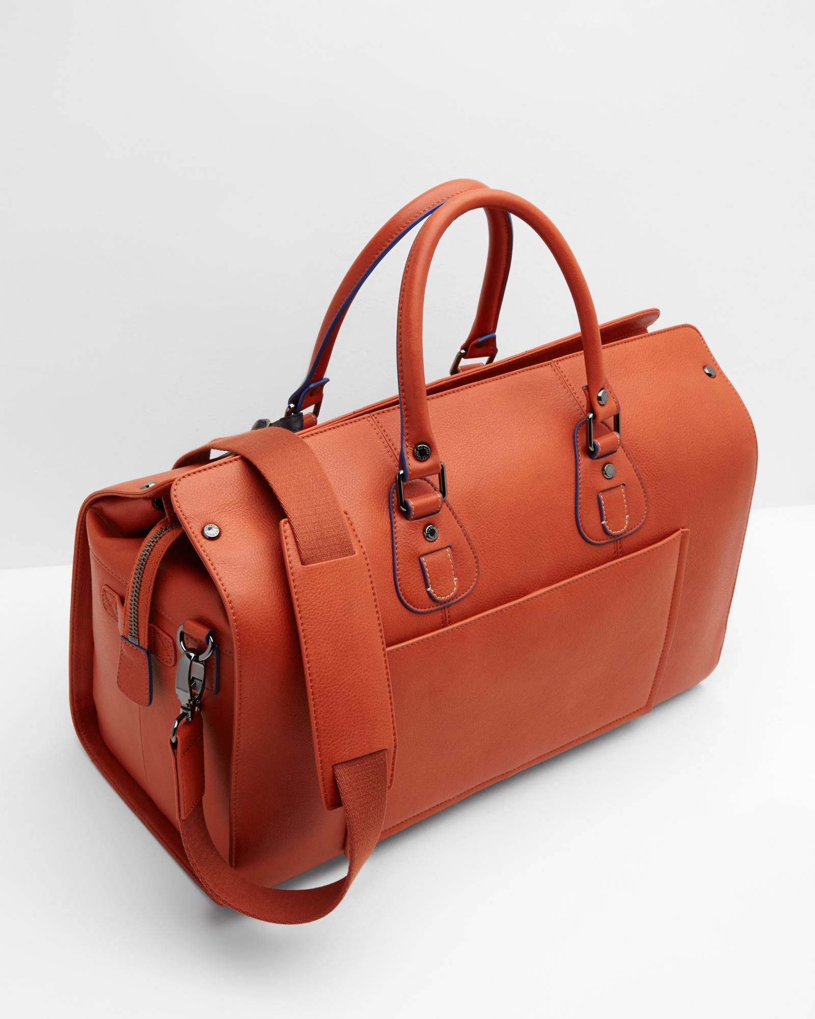 Ted Baker Colour Block Leather Bowler Bag in Orange for Men Lyst