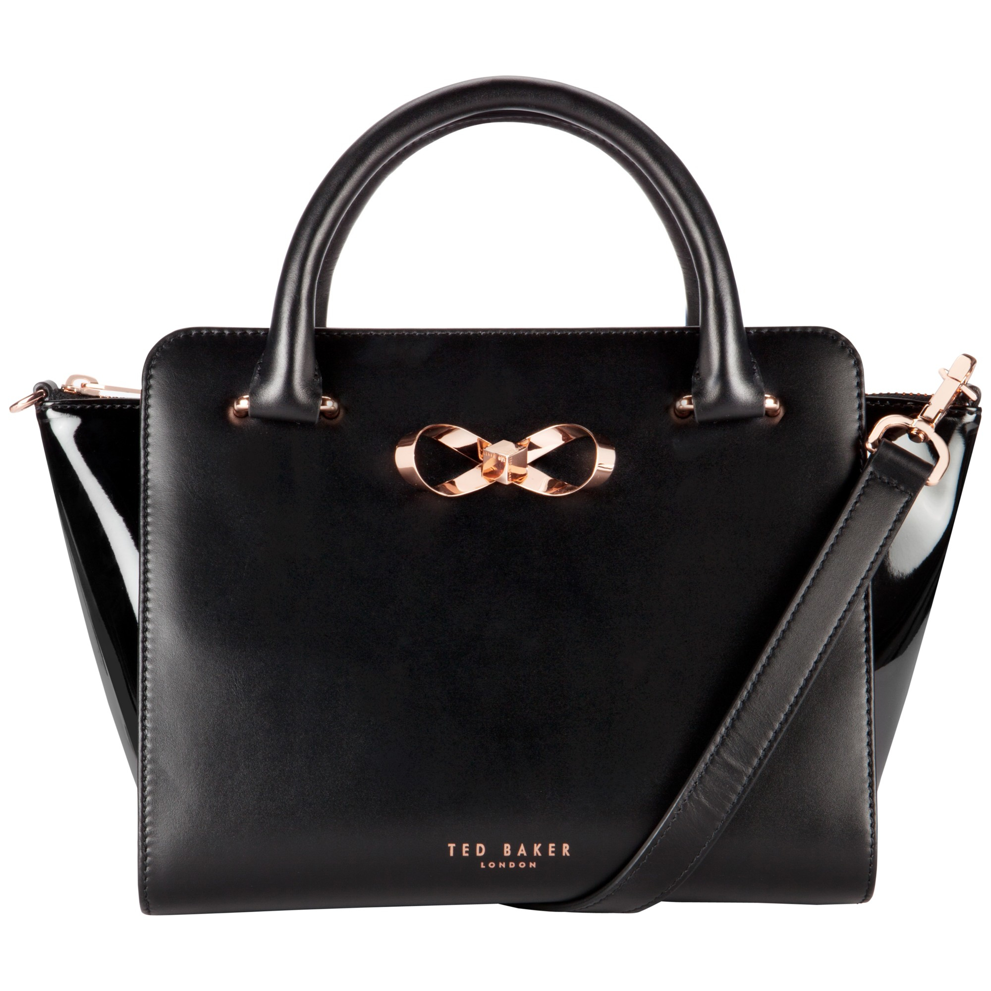 Ted Baker Paiton Bow Leather Tote Bag in Black - Lyst