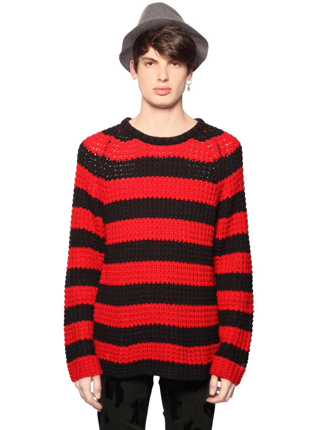 red black sweater