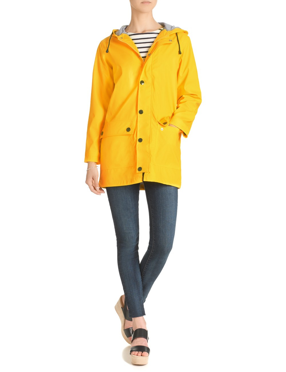 Petit bateau Yellow Oilskin Raincoat in Yellow Lyst