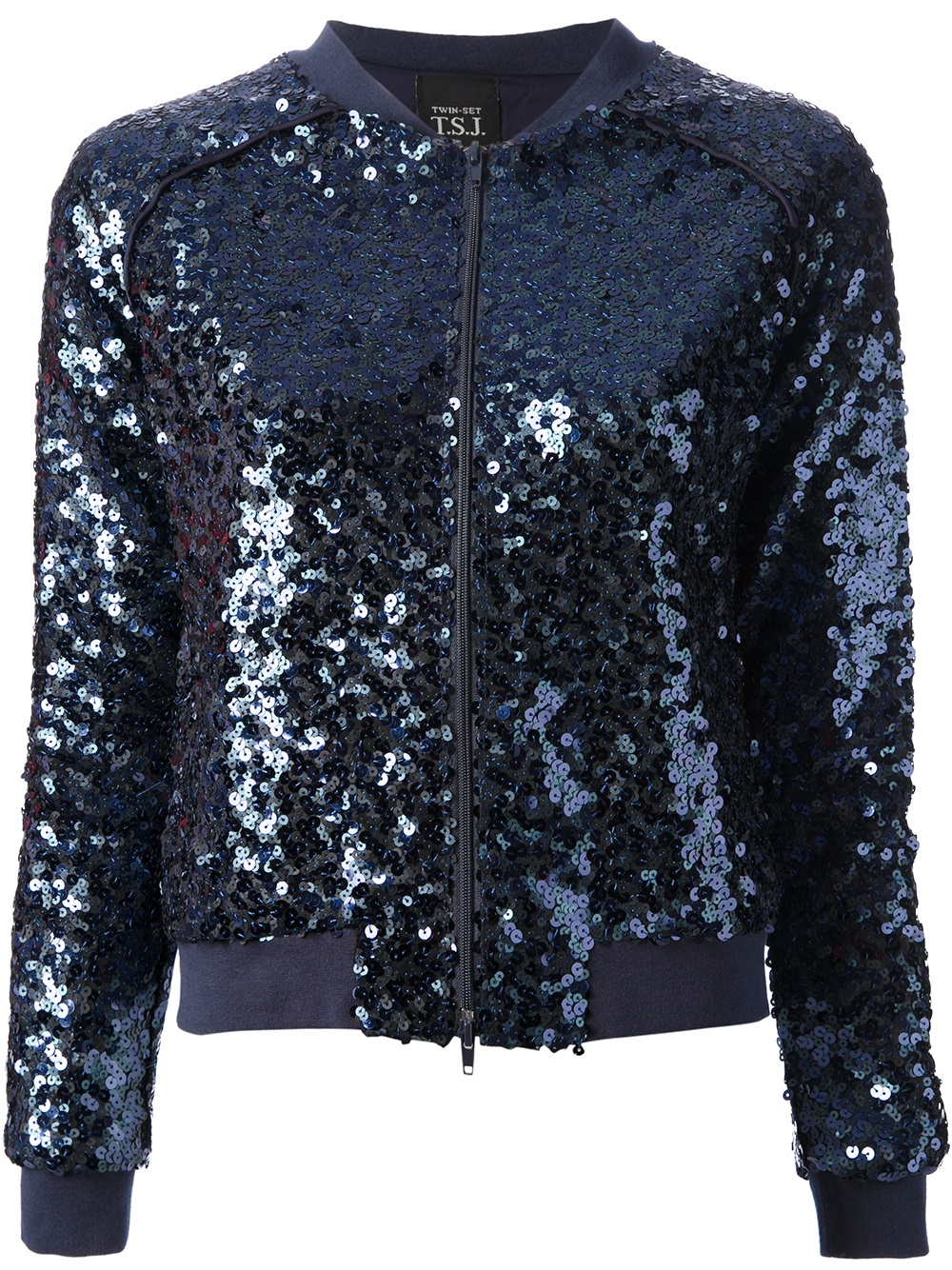 blue sequin jacket