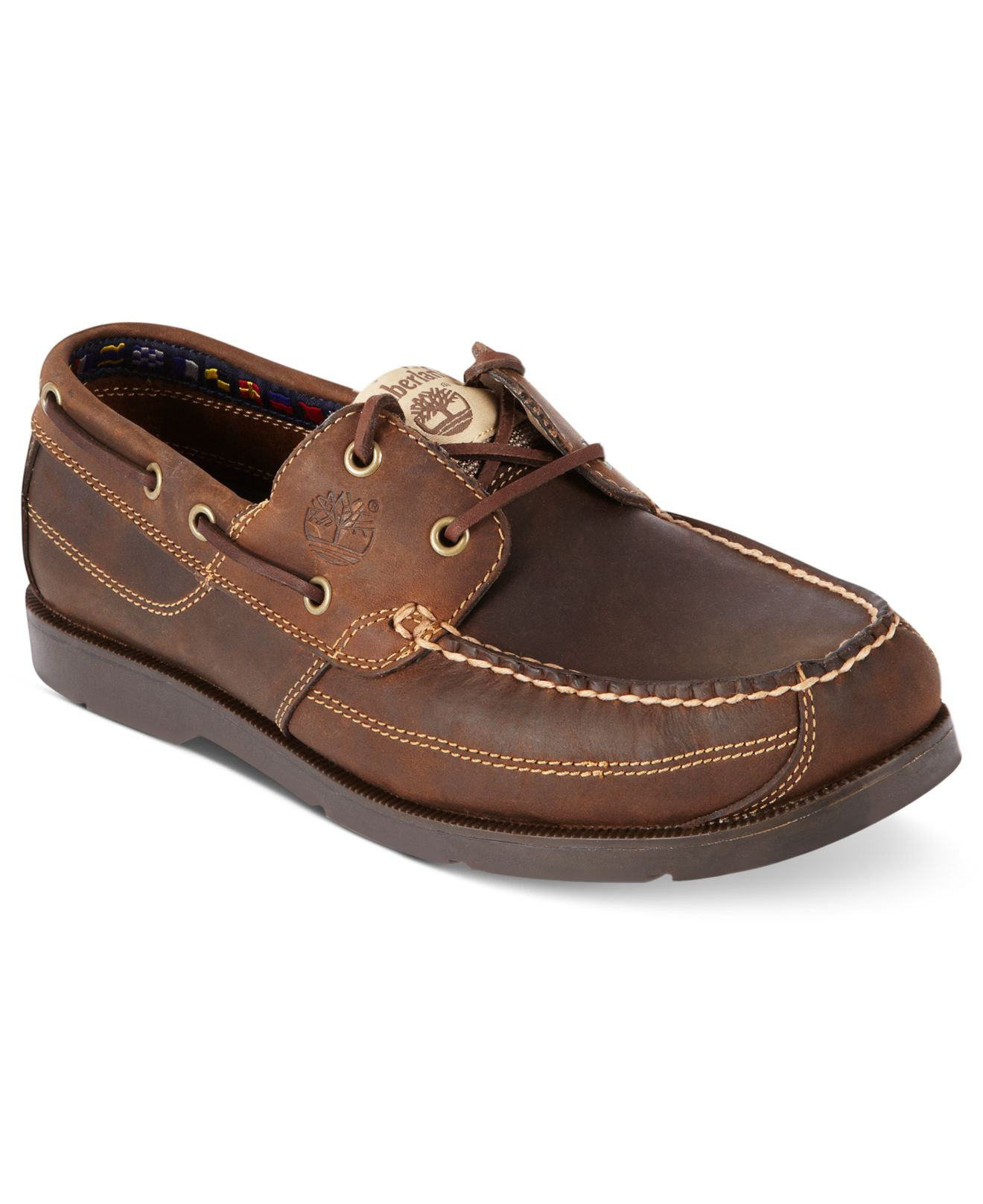 Timberland Leather Men's Earthkeepers Kia Wah Bay Boat Shoes- Extended Widths Brown for Men - Lyst