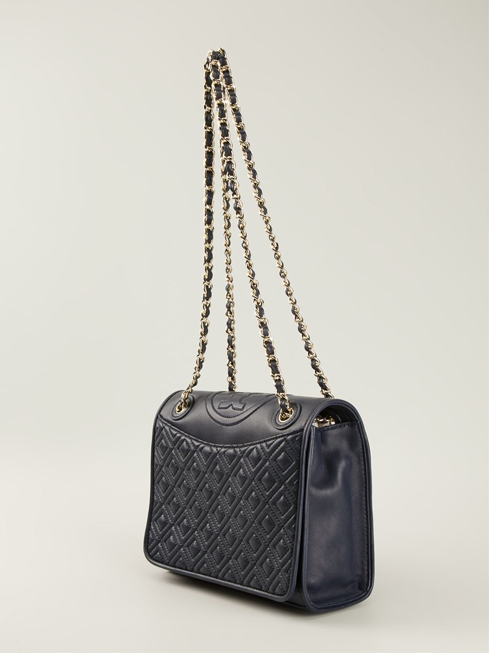 Tory Burch Medium Fleming Shoulder Bag in Blue Lyst