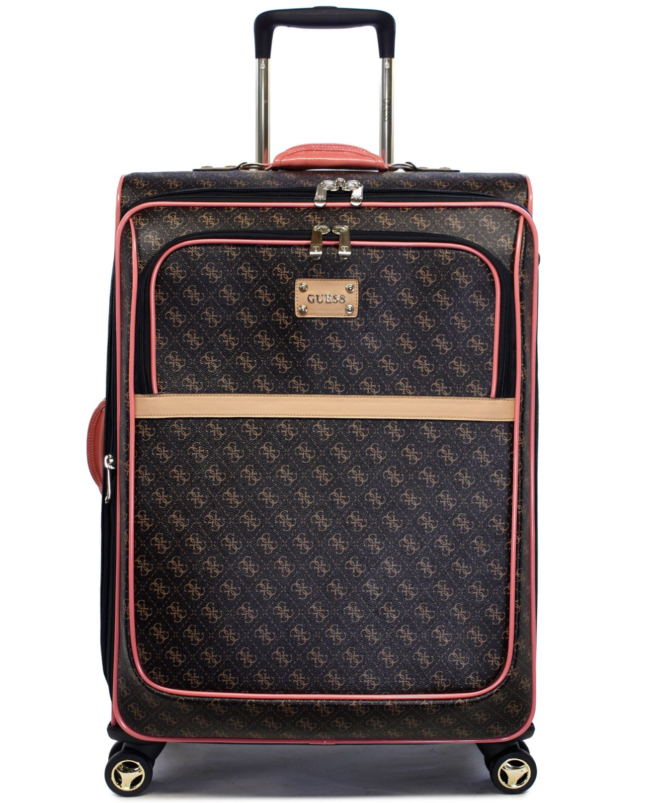 Guess Closeout! Logo Affair 25" Spinner Suitcase in Brown - Lyst
