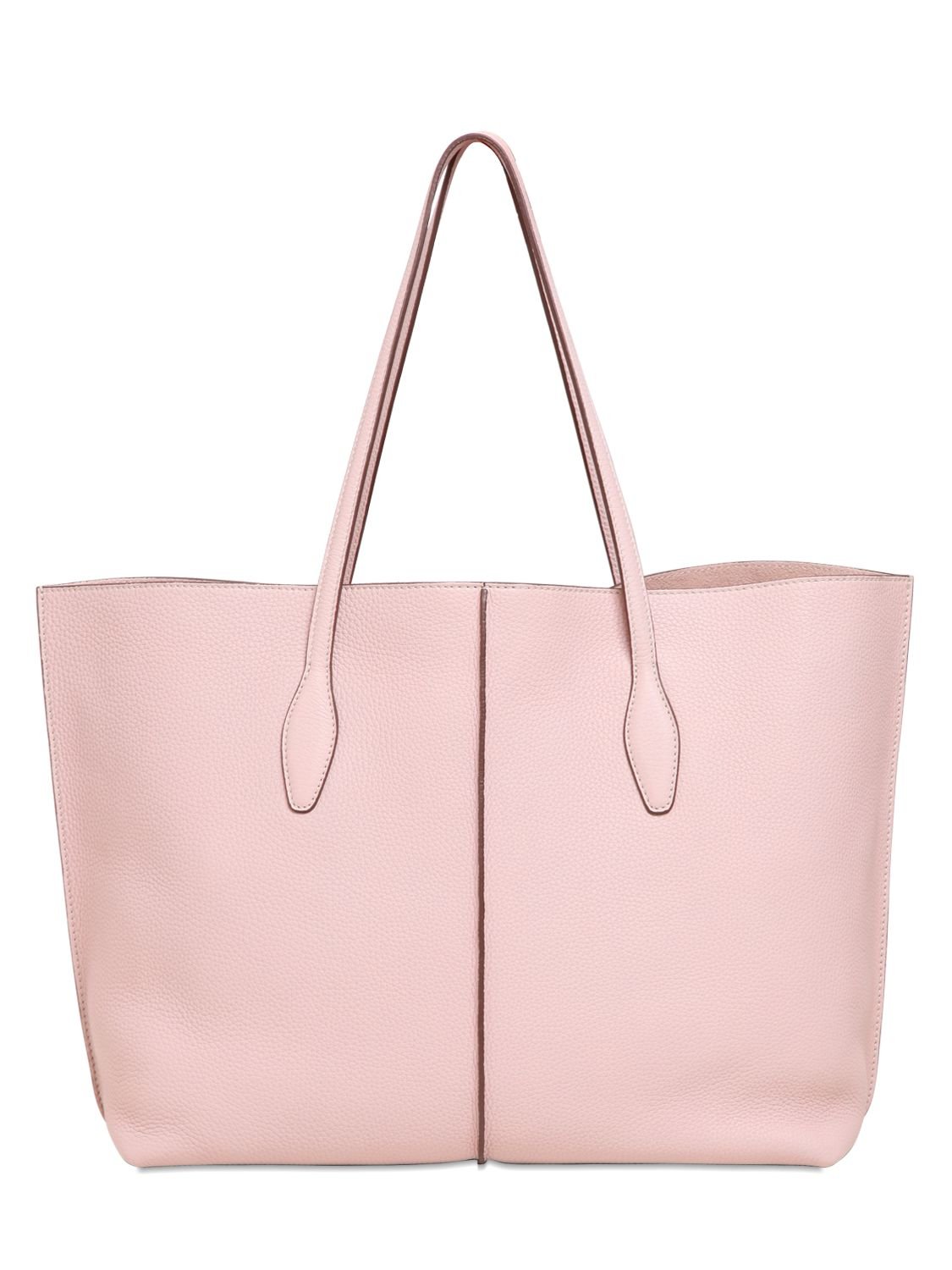 Tod&#39;s Large Joy Textured Leather Tote Bag in Light Pink (Pink) - Lyst