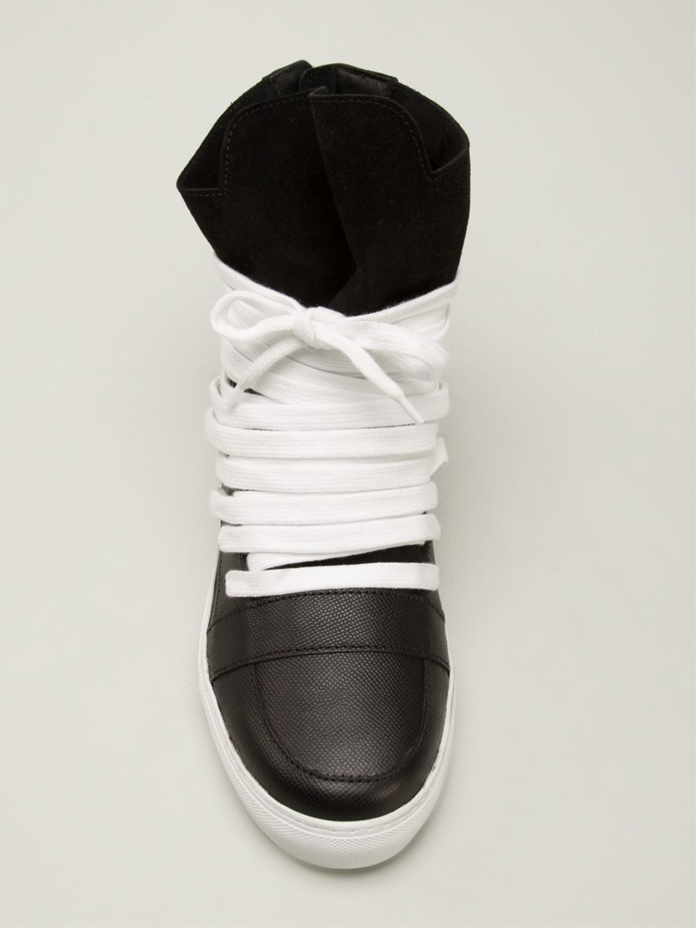 Kris Van Assche Panelled Hi-Top Sneakers in Black for Men | Lyst