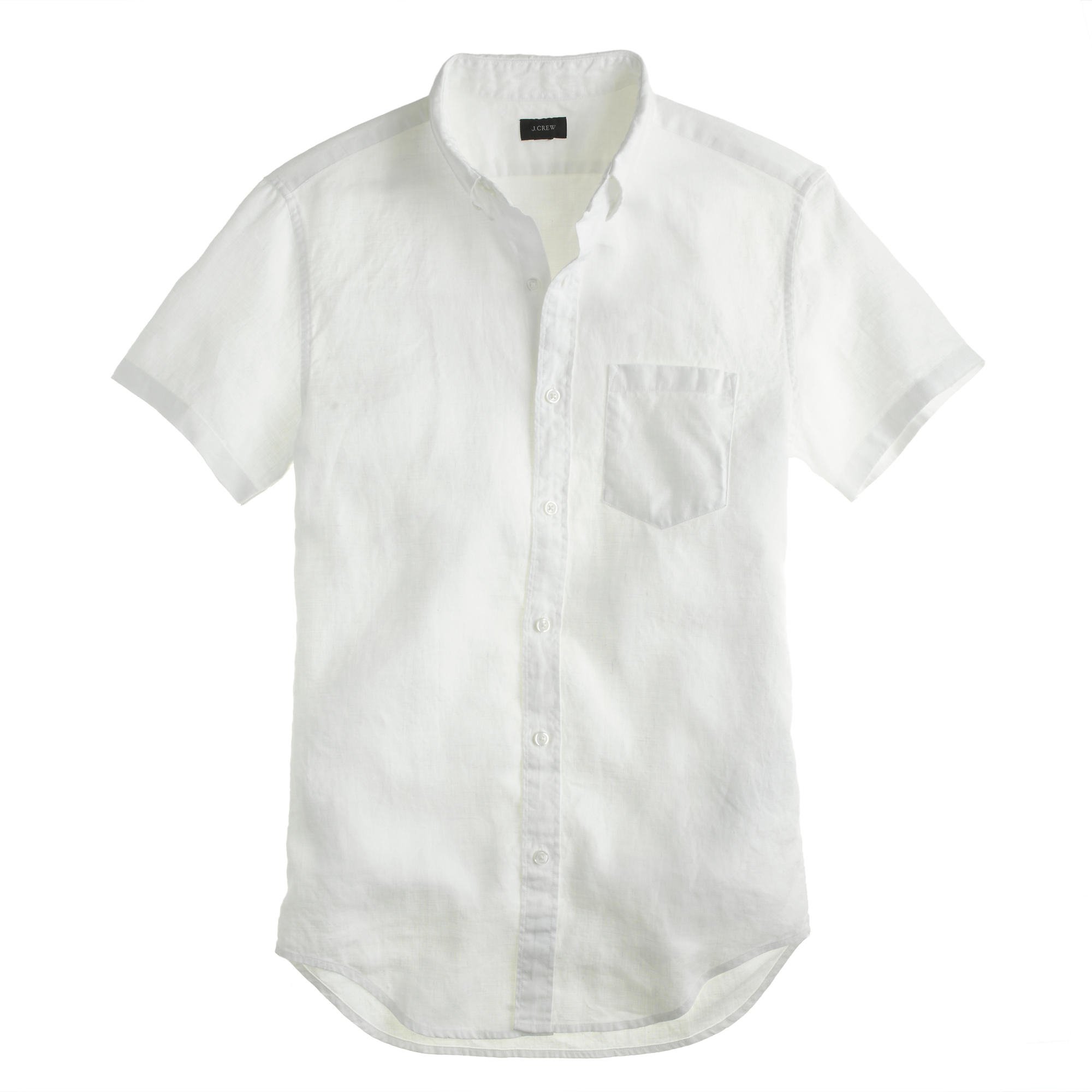 J.crew Short-sleeve Irish Linen Shirt in White for Men - Save 29% | Lyst