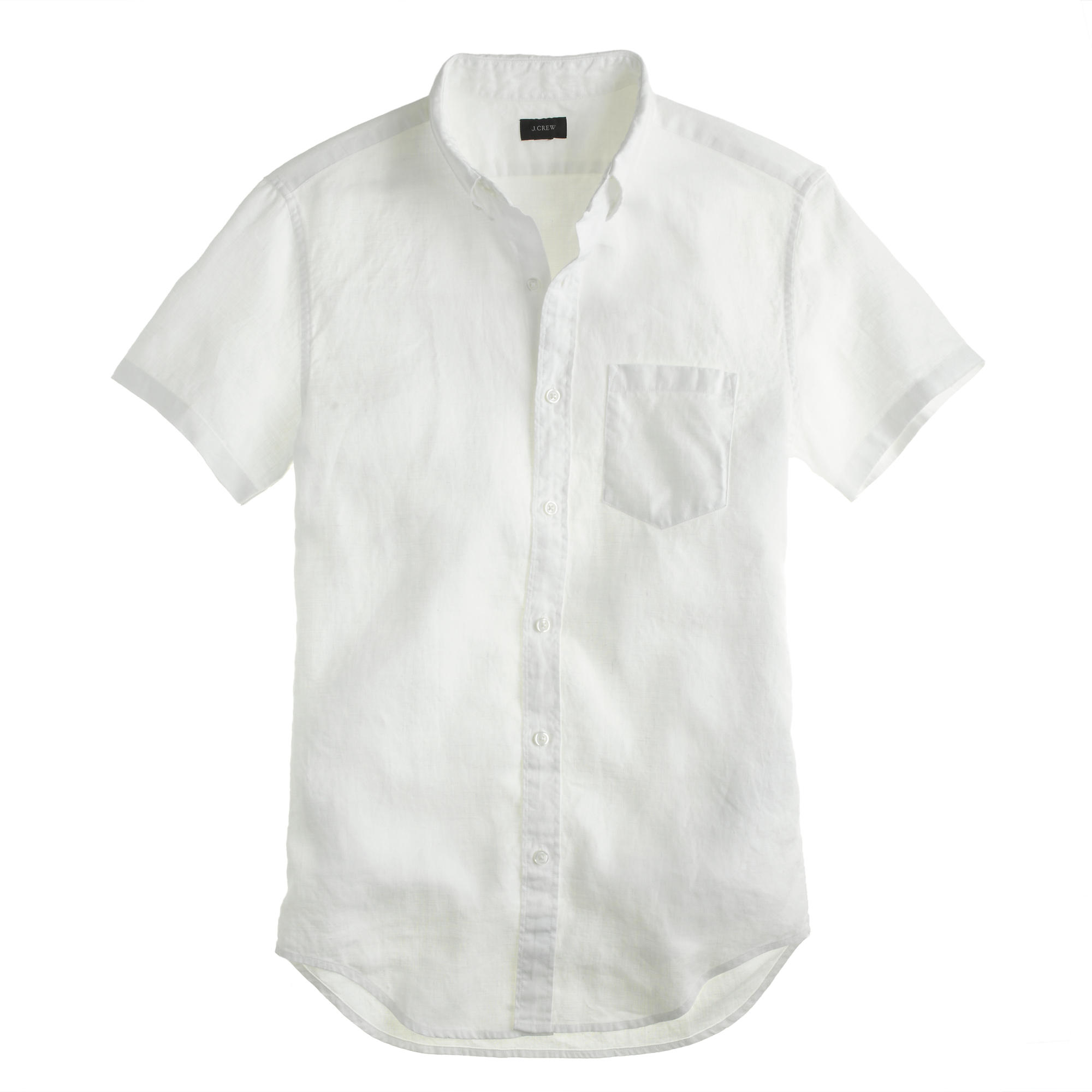 J.crew Short-sleeve Irish Linen Shirt in White for Men | Lyst