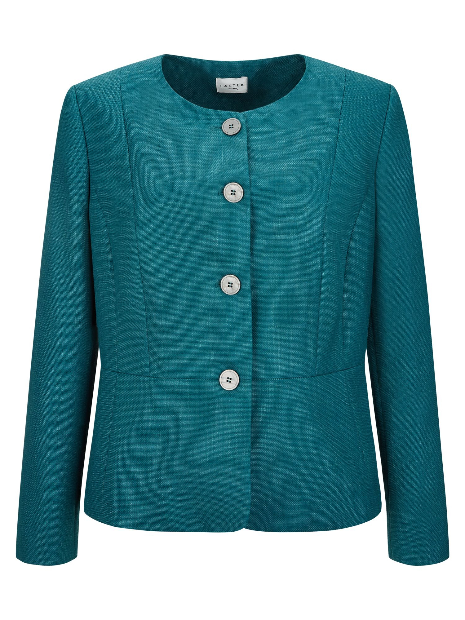 Eastex Melange Collarless Jacket in Teal (Blue) Lyst