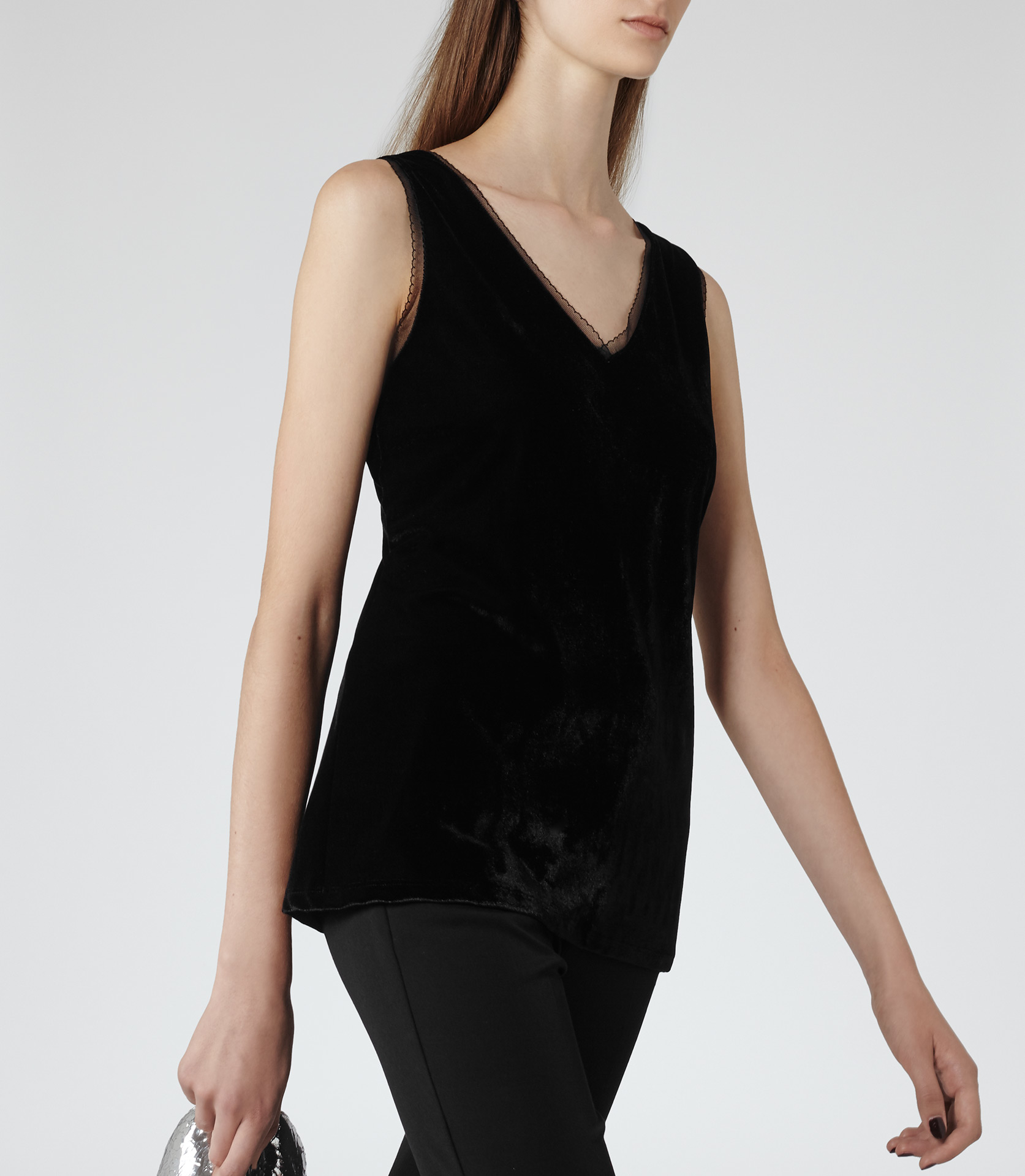long velvet tank top