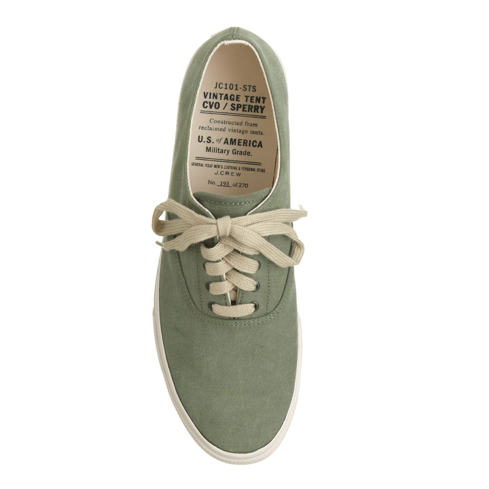 Sperry Top-Sider Cvo Sneakers in Vintage Tent Canvas in Green for Men | Lyst