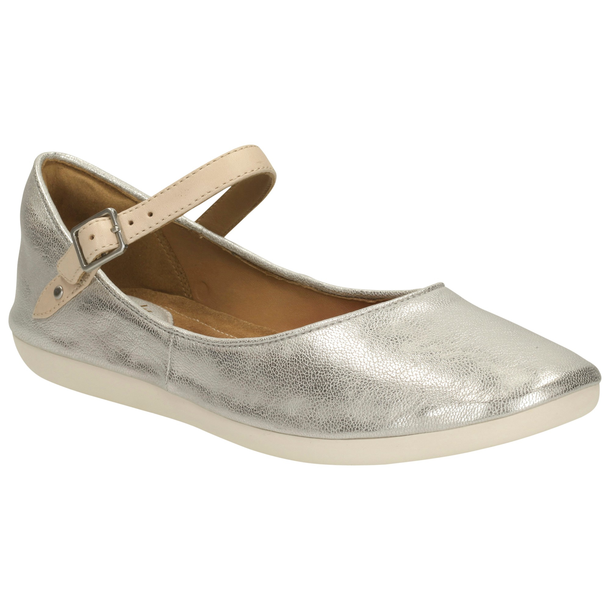 Clarks Feature Film Leather Pumps in Silver (Metallic) - Lyst