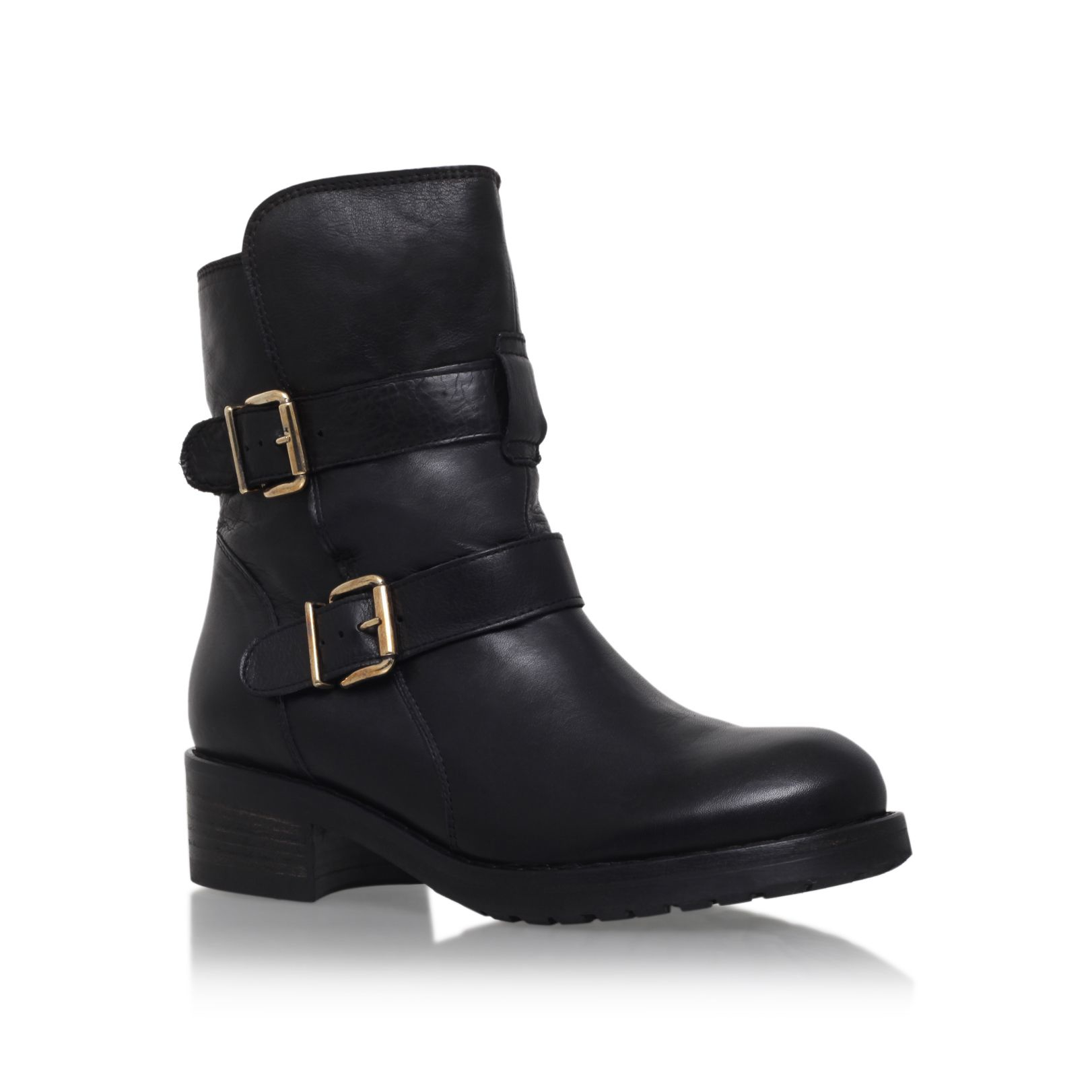 Kurt geiger Richmond Buckle Calf High Boots in Black Lyst