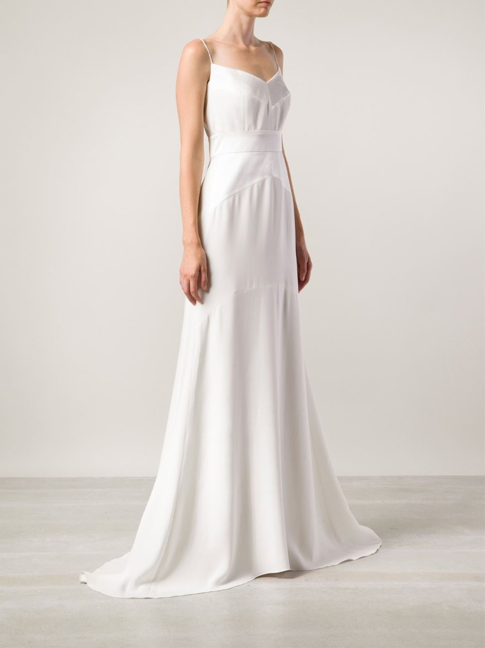Narciso Rodriguez Georgette Gown In White Lyst