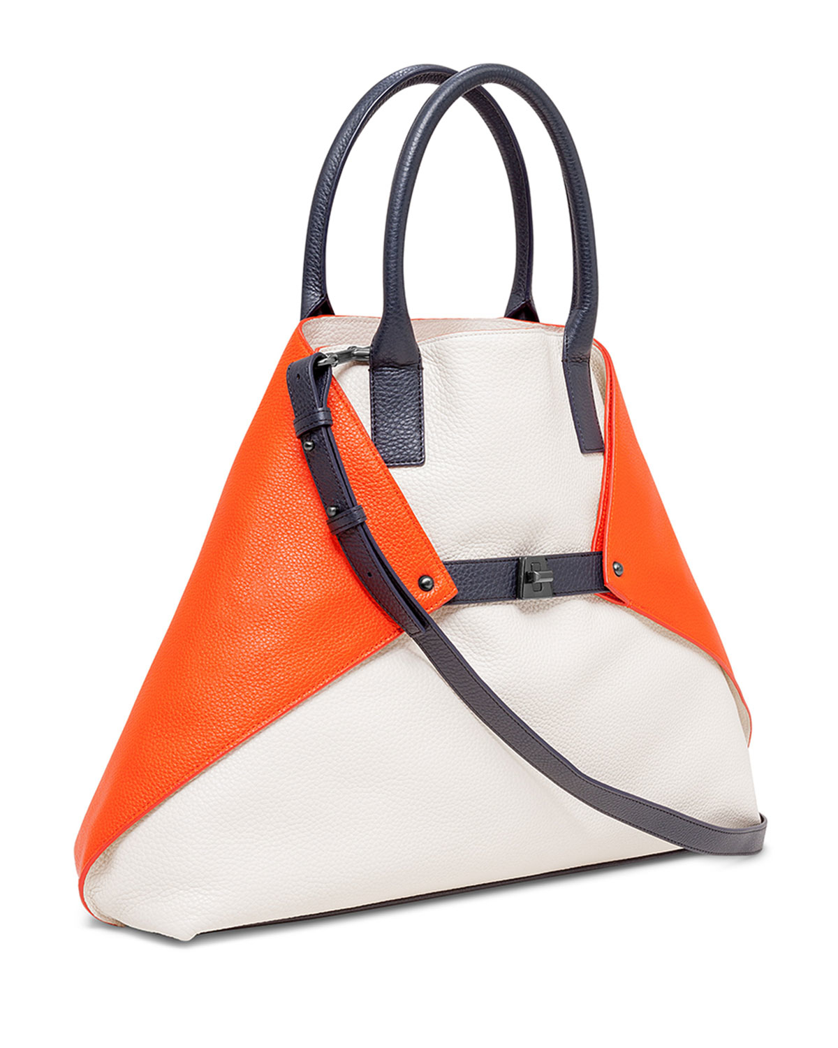 Akris Ai Medium Tricolor Messenger Bag in White Lyst