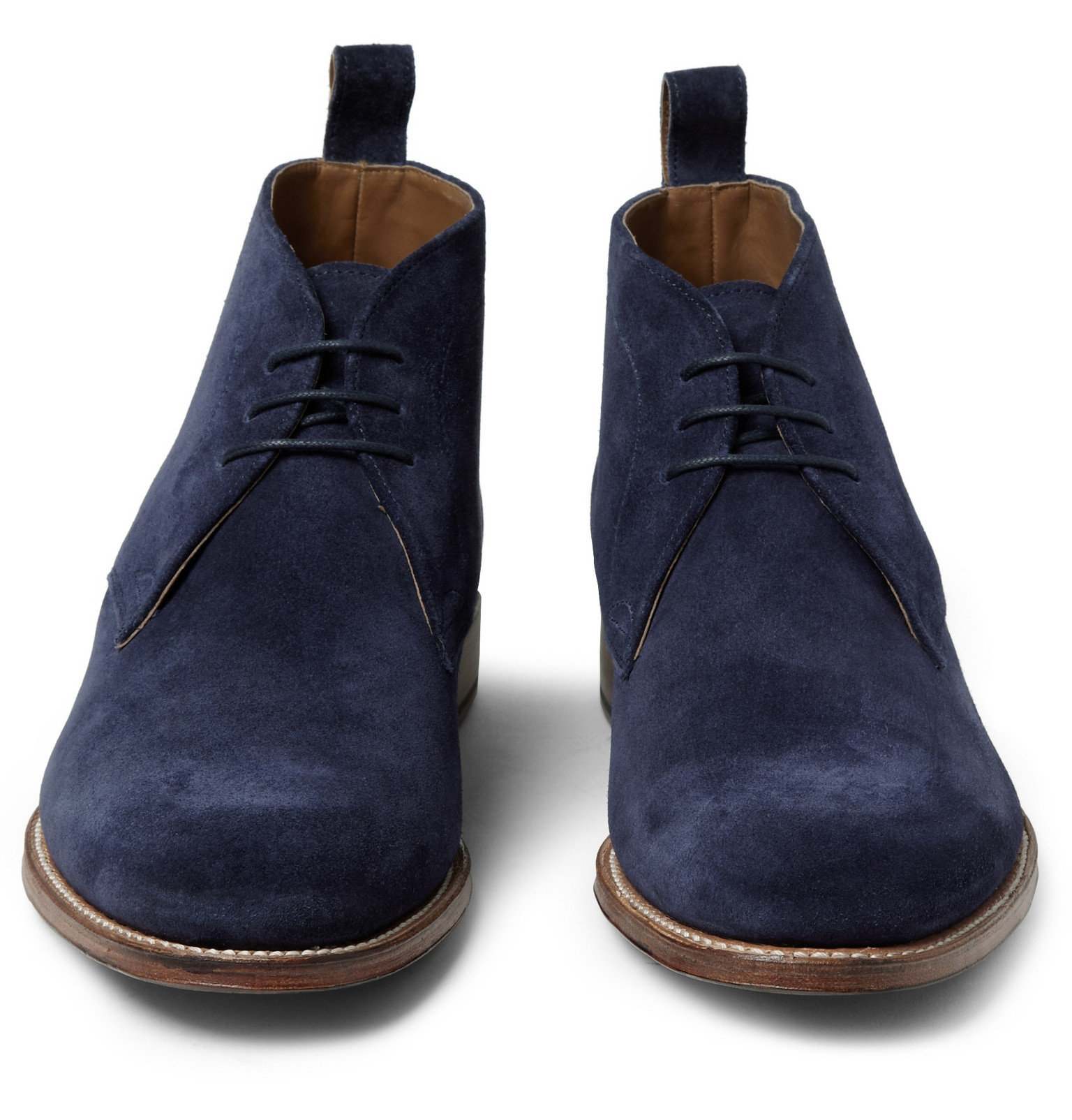 Grenson Marcus Suede Chukka Boots in Navy (Blue) for Men - Lyst