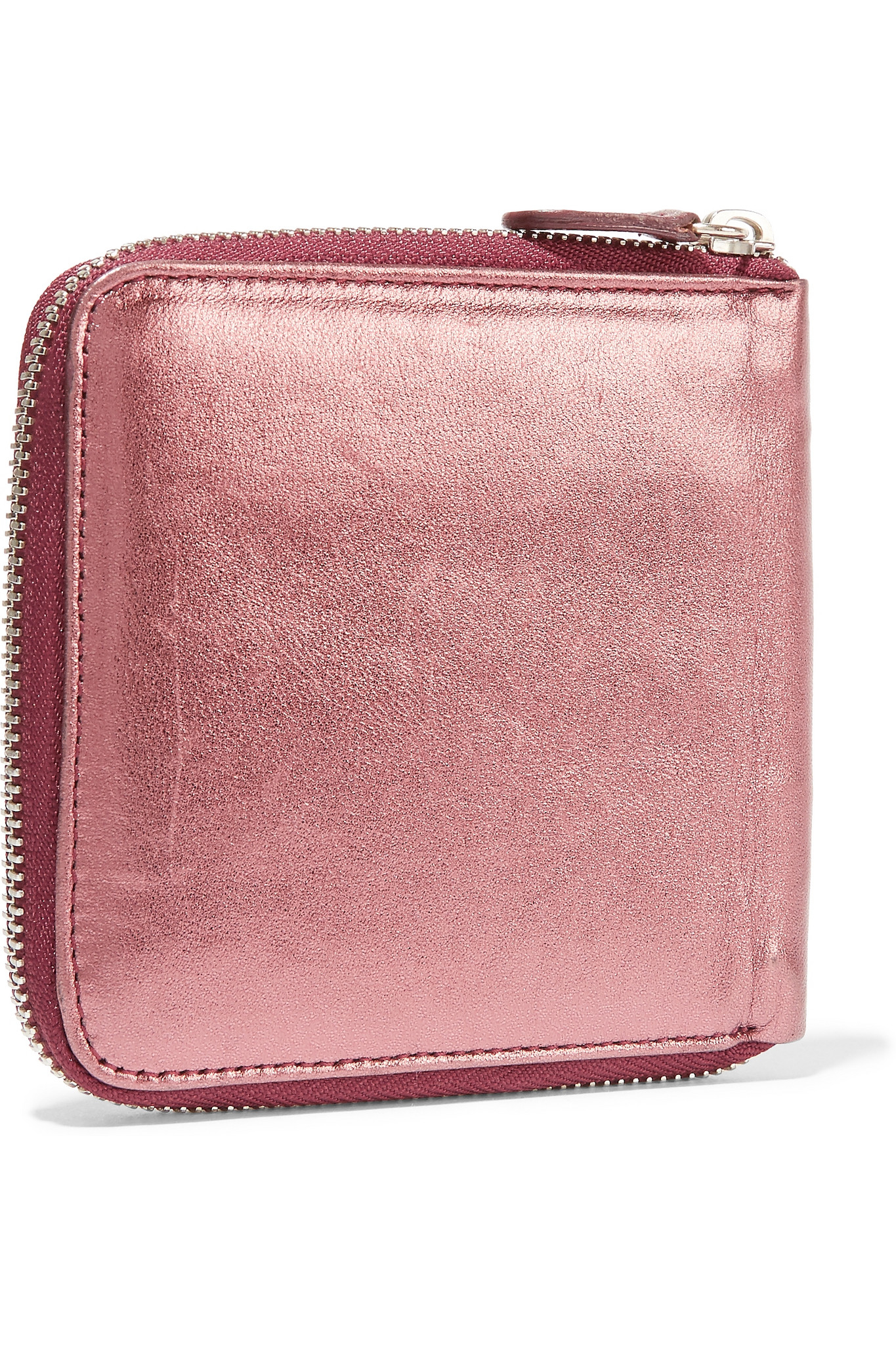 Marni Metallic Leather Wallet in Pink - Lyst