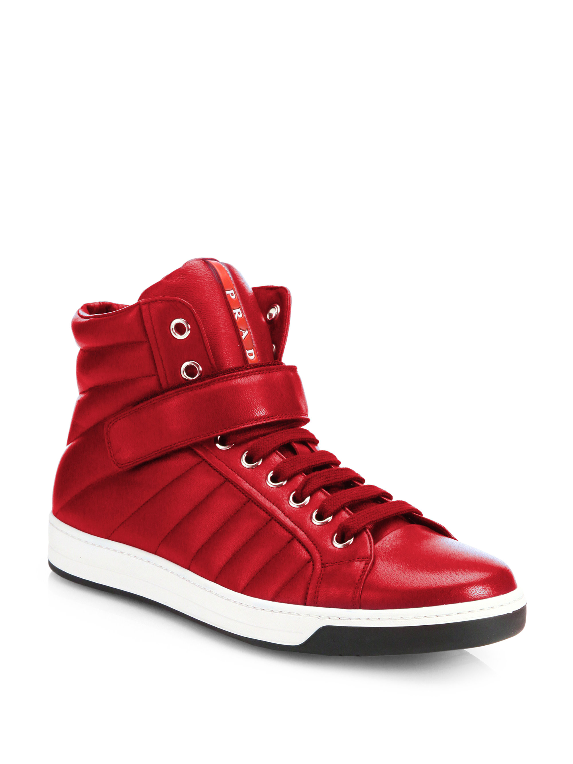 mens prada high top sneakers